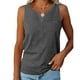 thumbnail image 1 of ICHUANYI Clearance Summer Women Solid Color V-Neck Pocket Sleeveless Casual Tee Tops(Dark Gray, M) ICHUANYI WER2023080908119, 1 of 9