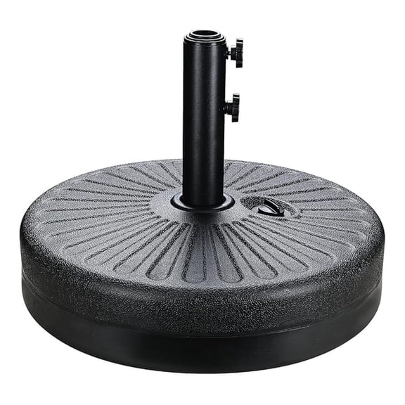 Umbrella Base 20 Inch 50 Lbs Fillable Heavy Duty Outdoor Stand - Black