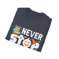 thumbnail image 4 of Never Stop Reading Halloween Festive T-Shirt, 4 of 4