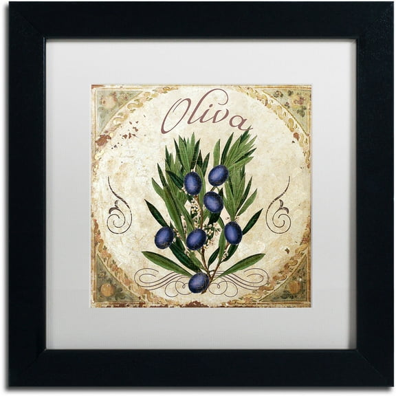 Trademark Fine Art "Mangia V" Canvas Art by Color Bakery White Matte, Black Frame