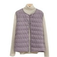 thumbnail image 4 of Womens Coats Lightweight Down Jacket Sleeveless V-neck Winter Puffy Jackets,Coats for Women Purple L, 4 of 6