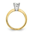 thumbnail image 2 of 14k Two-Tone 1/3 carat Heavy-Weight Half-Round 4-Prong Round Solitaire Ring Mounting, 2 of 9