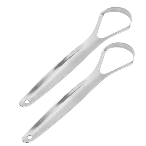 Limpiador de lengua, 2 piezas Raspador de lengua para adultos Raspador de lengua de acero inoxidable Raspador de lengua para refrescar el aliento Funcionalidad de alta precisión