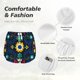 thumbnail image 4 of Balery Colorful Mexican Flower Pantalones cortos deportivos para mujer con forro y dos bolsillos, elásticos, para entrenamiento, gimnasio, yoga-Small, 4 of 7