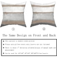 thumbnail image 5 of Brown Pillow Covers 18x18 Set of 2 Light Brown Grey Gray Modern Abstract Art Striped Throw Pillows Farmhouse Outdoor Decorative Pillowcase Cotton Square Cushion Cover for Home Couch Bed, 5 of 6