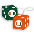thumbnail image 1 of Miami Hurricanes NCAA 3 Car Fuzzy Dice, 1 of 1