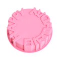 thumbnail image 4 of Happy Birthday Silicone Cake Mold - Pink and Green Inscription, 4 of 5