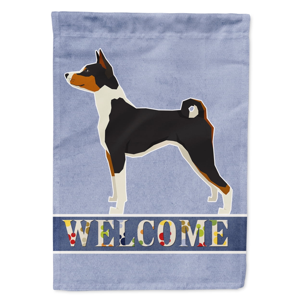 Carolines Treasures CK3576CHF Basenji Welcome Flag Canvas House Size Large multicolor