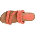 thumbnail image 3 of Women's Journee Collection Colette Strappy Slide Coral Faux Leather 6 M, 3 of 7