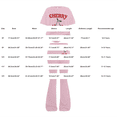 thumbnail image 4 of CPNG Girls Cherry Print Outfits Round Neck Short Sleeved T Shirts and Matching Flare Pants 2 Pieces Casual Cute Sweatsuits Set, 4 of 5