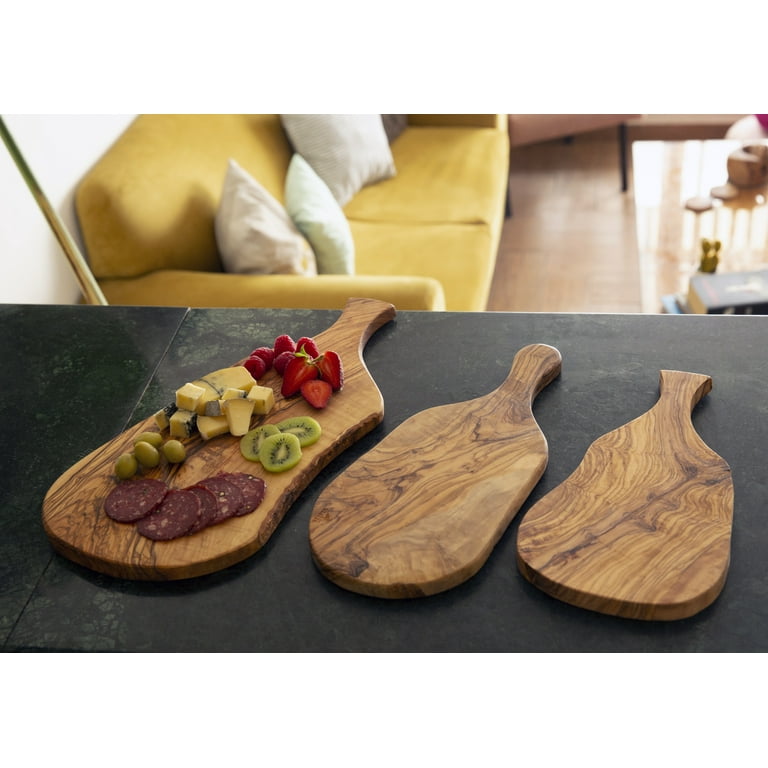 Handmade 100% Olive Wood Cutting Board, Chopping Bread, Fruit, Meat 12.5 L  x 7.25 W inch / 30 L x 18 W cm