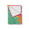 thumbnail image 2 of Mandala Soft Flannel Fleece Throw Blanket, Eastern Motif with Blossoming Flower Pattern on Warm Colored Backdrop, Cozy Plush for Indoor and Outdoor Use, 50" x 60", Multicolor, by Ambesonne, 2 of 5