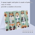 thumbnail image 4 of Dailycode Light Switch Plate Covers 2 Gang Wall Plate Plastics Outlet Covers for Kitchen Home Office Decor Cute Dogs with Sunglasses, 4 of 8