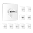 thumbnail image 1 of Crochets pour Cadre Photo Mural Sans Perçage, Crochets Auto-Adhésifs pour Mur, Robustes Sans Clou pour Suspendre (Transparent) Acier Inoxydable, Lot de 10, 1 of 4