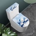 thumbnail image 2 of HELLHERO Snowman Trio Bathroom Seat Covers, Machine Washable Stretch Fit Polyester Toilet Seat Covers, 2 of 8