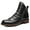 Black, variant on Woobling Men Non Slip Bootie Shoes Work Side Zip Casual Leather Boot Gray 9