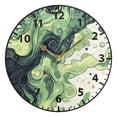 thumbnail image 5 of Flowing Green Wall Clock Modern Small Clock Black Hands for Office, Home, Bedroom,School 9.84in, 5 of 11