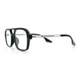 thumbnail image 6 of Hipster Hustler Pop Color Plastic Flat Top Racer Fashion Sunglasses Black - Clear, 6 of 8