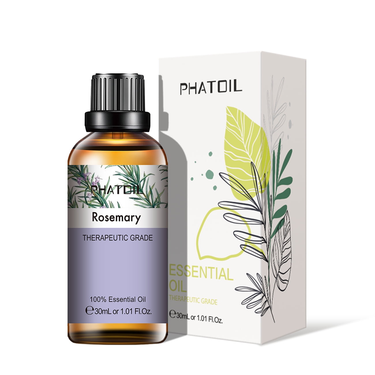 PHATOIL Rosemary Essential Oils for Diffusers Humidifier 100% Pure Natural Aromatherapy Massage Bath Sleep Relaxation 30ml/1.01 fl.Oz