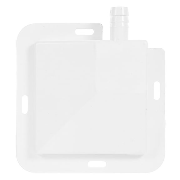 OUNONA White Plastic Air Conditioner Water Catcher Tray with Funnel Design and Sleek Look