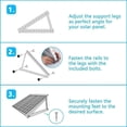 thumbnail image 3 of yeacher Adjustable Aluminum Alloy Solar Panel Mount for RVs, Roofs, Balconies, and Ground Installations with 0-60° Angle Adjustment, 3 of 7
