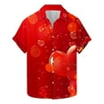 thumbnail image 2 of GERsome Men's Short Sleeve Valentine's Day Shirts Casual Lightweight Button Down Shirts Vacation Beach Summer Tops S-5XL, 2 of 5