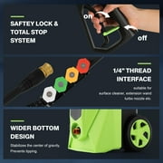 5000PSI Electric Pressure Washer,2025 New Power Washer with 33FT Resistant Extension Pressure Washer Hose, 4 Nozzles, Professional Powerwashers for Home/Car(Green)