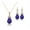 White Gold Color, variant on Womens Diamond Crystal Necklace Earrings Crystal Necklace Earrings Set
