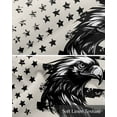 thumbnail image 6 of American Flag Linen Curtain Valance for Bedroom/Bathroom/Kitchen/Office/Living/Dining Room Window,Eagle Stripes Star Vintage Black Rod Pocket Topper Decorative Cafe Drapes Panel 42"x18", 6 of 6