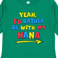 thumbnail image 4 of Inktastic Yeah I'd Rather Be with My Nana in Red Yellow and Blue Boys or Girls Long Sleeve Toddler T-Shirt, 4 of 5