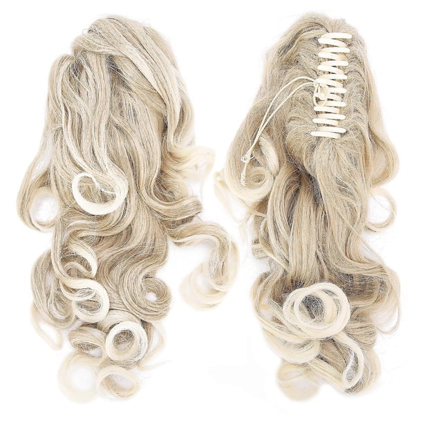 Long Curly Ponytail Wig Claw Clip Hair Wig Extensions Hairpiece Women Female Wavy Wig 50cm24T613