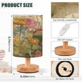 thumbnail image 3 of Lamp Printed Gifts Table Lamp USB Bedside Desk Nightstand Lamp Wood Base for Bedroom Living Room Office Desk College Dorm Red Mushrooms with Flowers, 3 of 7