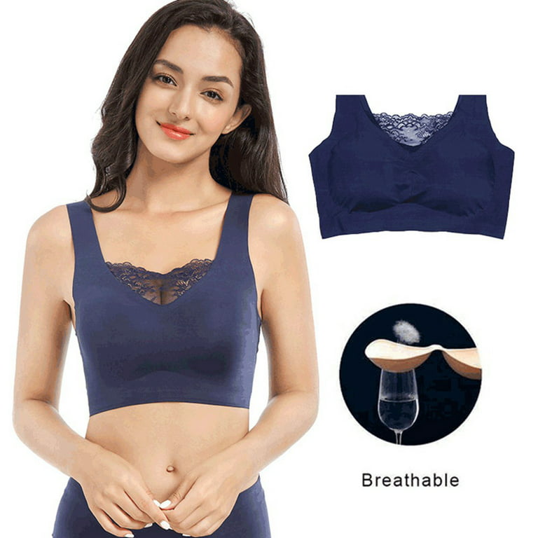 Lace Bralettes for Women Padded Sports Bra Seamless Women’s Tank Tops  Wirefree Comfort Yoga Cami Bras