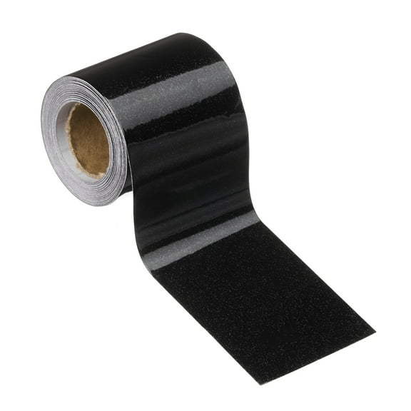 Uxcell Wood Grain Wallpaper Border 2" x 16.4ft Textured Frame Sticker, Light Black