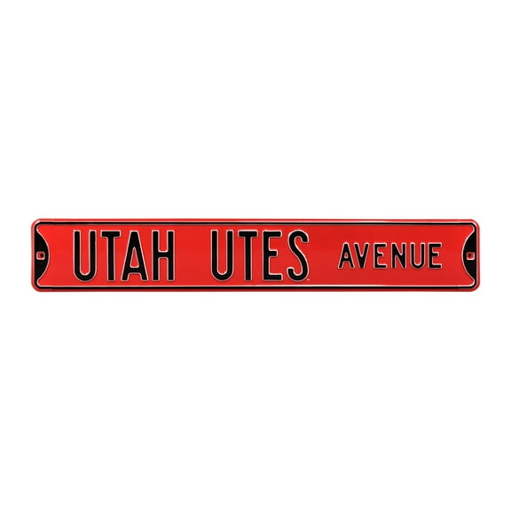 Red Utah Utes 6" x 36" College Ave Street Sign
