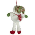thumbnail image 5 of 13" Jolly Smiling Plush Snowman Hanging Christmas Ornament, 5 of 5