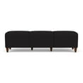 thumbnail image 2 of Siena 17.5" 3-Seat Lounge Reception Waiting Bench / Walnut Wood Legs / Black, 2 of 5
