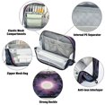 thumbnail image 4 of Standing Pencil Case with Base Large Capacity Stationery Pouch Pen Bag with Zipper for Women Men Solar Vortex, 4 of 7