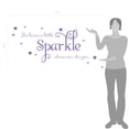 thumbnail image 2 of She Leaves a Little Sparkle Girls Room Vinyl Wall Decal Sticker Inspirational Quote with Stars, 2 of 4
