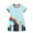Sky Blue, variant on RUTAYY Children Girls Dresses Rainbow Pencil Embroidered Print Short Sleeved Casual Boho Princess Dresses, Sky Blue, 4-5 Years