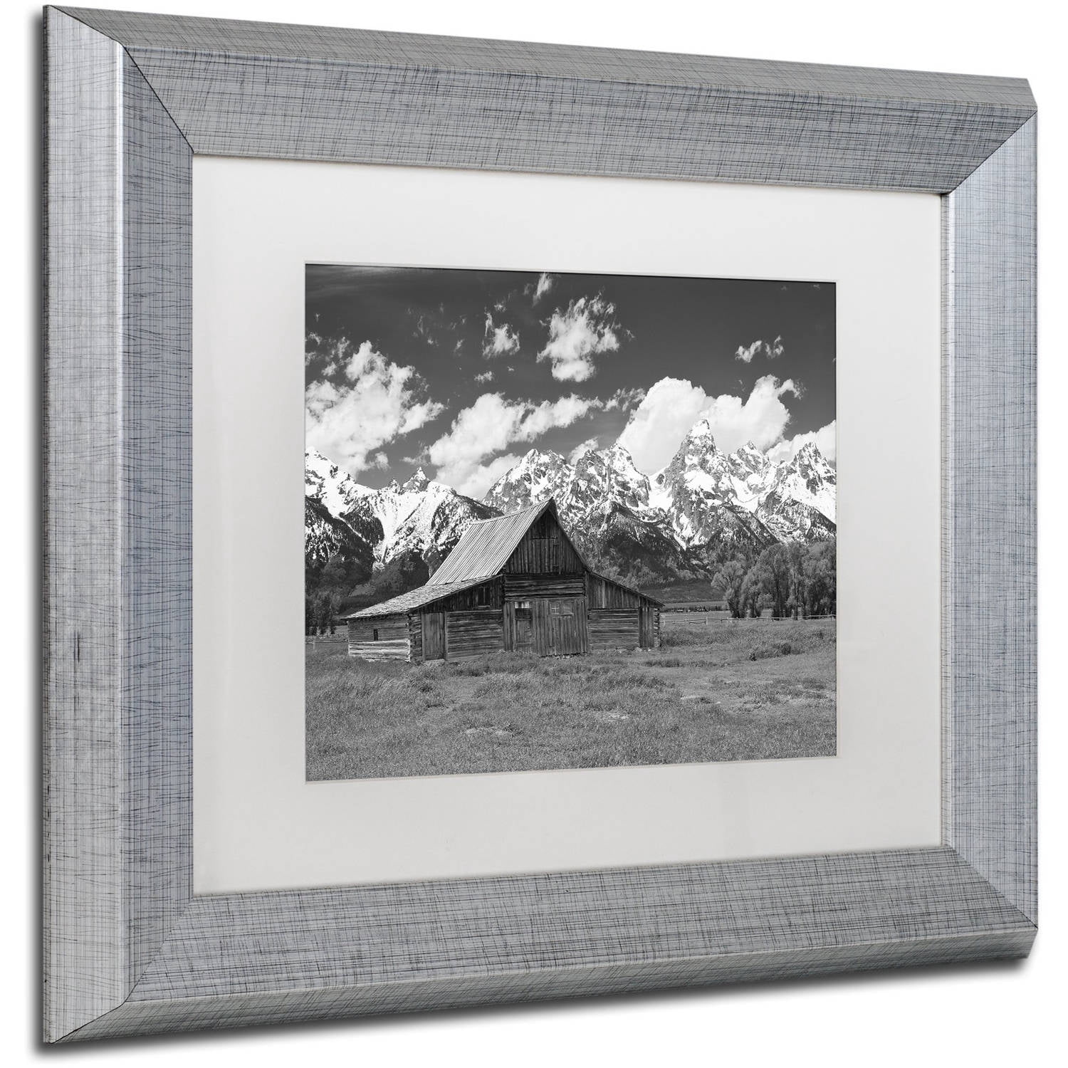 Trademark Fine Art "Thomas Moulton Barn" Canvas Art by Michael Blanchette Photography White Matte, Silver Frame