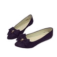 thumbnail image 7 of Women's Slippers Flat Heel Closed Toe Slip-on Loafer Slippers Winter Casual Vintage Indoor Outdoor Flat Bowknot Shoes for Women, 7 of 7