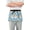 Cartoon Corgi Dog and Flower, variant on Dinosaurs Sketch Art Server Apron with 3 Pockets Waterproof Waitress Waist Short Apron for Man Woman 12 Inches
