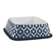 thumbnail image 2 of DII Pet Bowl Paw Lattice Náutico Cuadrado Azul (Juego de 2) Design Imports CAMZ10407, 2 of 2