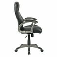 Sauder Gruga Manager Chair, Black Leather