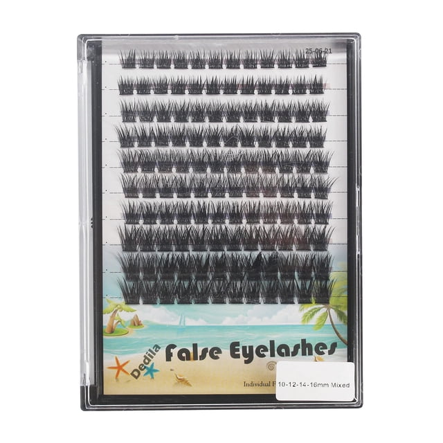 Bandeja grande Cluster Eyelashes Dedila, rizo en D, 0,07 mm, 10-18 mm