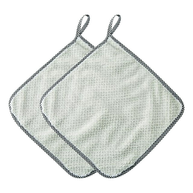 Oleegame 1PC Ten Dollar Items Non-stick Oil Hand Towel Rags Can Be Hung Rags Kitchen Rags Lazy Rags Green
