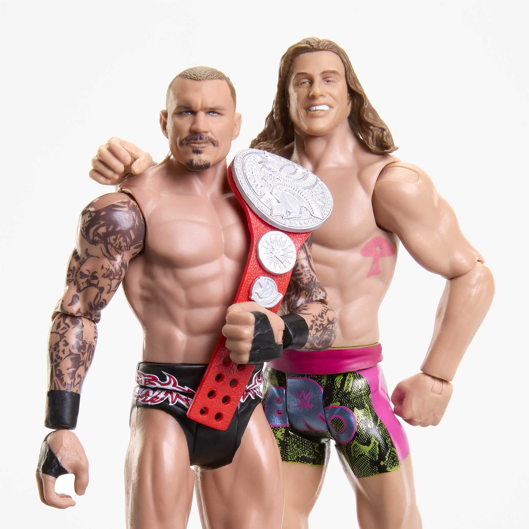 WWE Championship Showdown Randy Orton & Matt Riddle Action Figures, 2 Pack with Championship (6 inch)