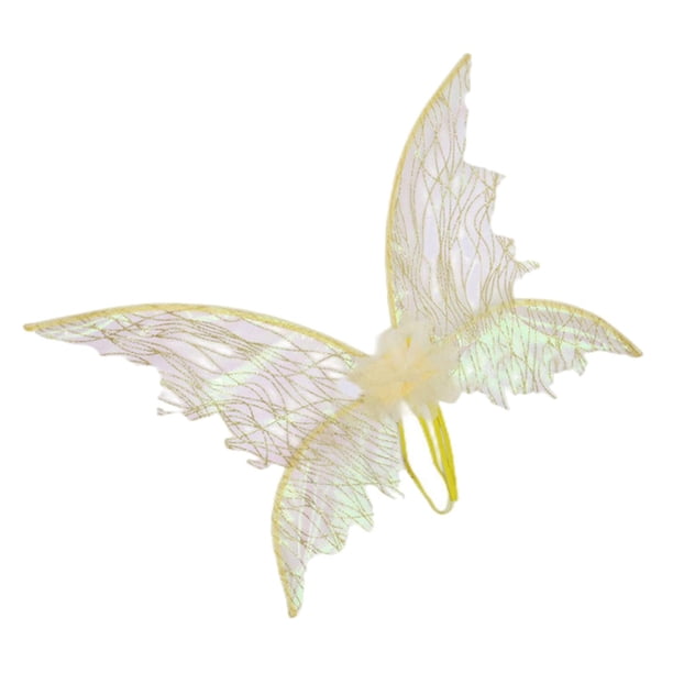 Disfraz de hada mariposa con alas de fantasía, disfraz de cosplay, recuerdo de fiesta, disfraz de princesa Oro