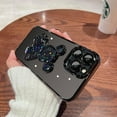 thumbnail image 3 of 6D Electroplated for iPhone 13 Case for Women Girls Luxury Liquid Quicksand Case with Camera Protector Glitter Sparkly Bear Slim Shockproof Rubber Protecive Case (Black), 3 of 4
